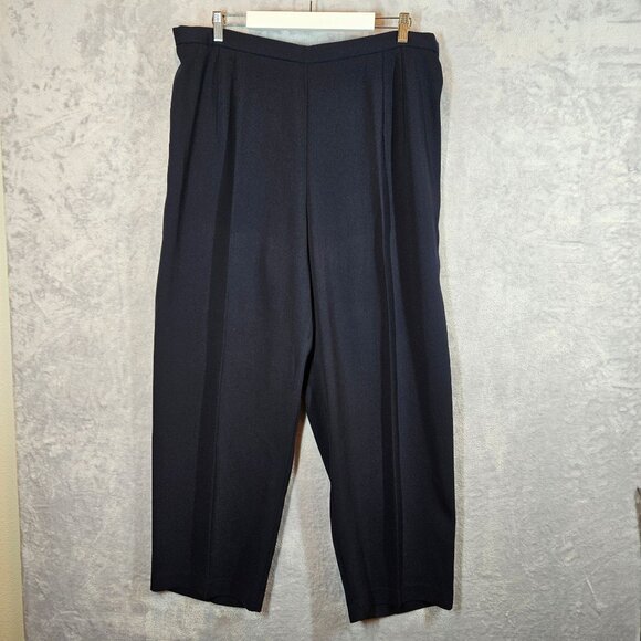 Danny & Nicole Womens 22W Navy Pant Suit Set Career office retro elastic waist - Picture 4 of 16